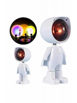 ® Gün Batımı Projektör Lamba Astronot Görünümlü Dekoratif Masa Lambası