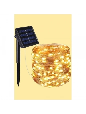 Güneş Enerjili 200 LED Dış Mekan Aydınlatma Şeridi