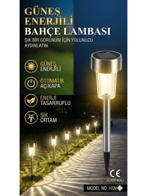 Güneş Enerjili Bahçe Lambası Plastik Saplama 10lu Set