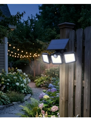 Güneş Enerjili Hareket Sensörlü LED Lamba Bahçe Duvar Aydınlatması