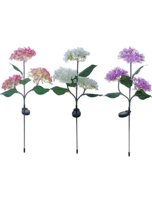 Güneş Enerjili Kazıklı Çiçek LED Lamba