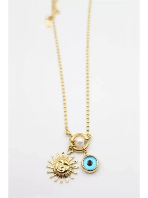 Güneş Kolye - Altın