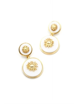 Güneş Küpe - Beyaz