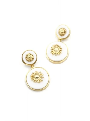 Güneş Küpe - Beyaz