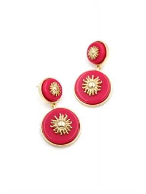 Güneş Küpe - Pembe