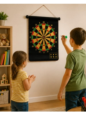 Güvenli Manyetik Dart Seti 6 Dart Oklu Eğlenceli Hedef Oyunu