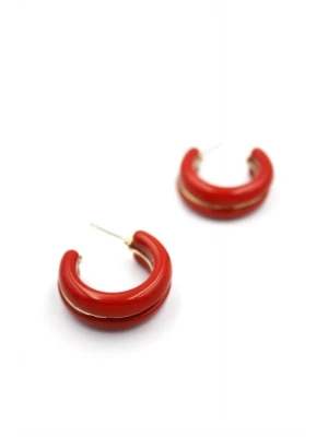 Halka Küpe - Kırmızı