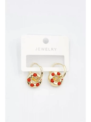 Halka Küpe - Kırmızı