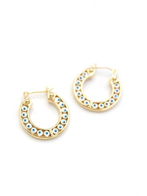 Halka Nazar Küpe - Altın