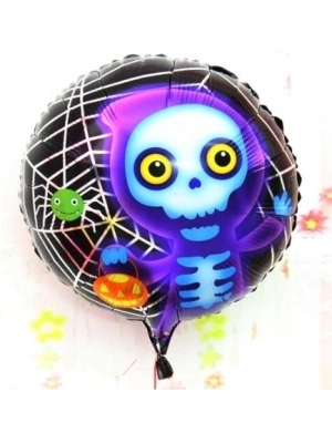 Halloween İskelet Hayalet Folyo Balon 18 İnç