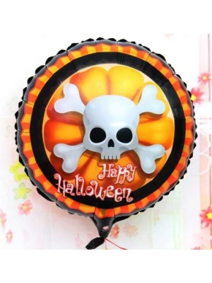 Halloween İskelet Kuru Kafa Folyo Balon 18 inç
