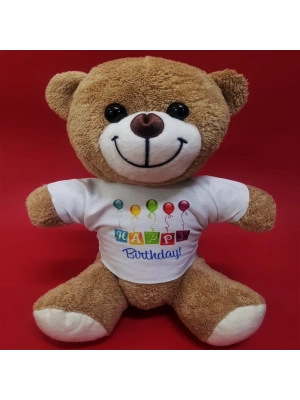 Happy Birthday Tişörtlü Ayıcık