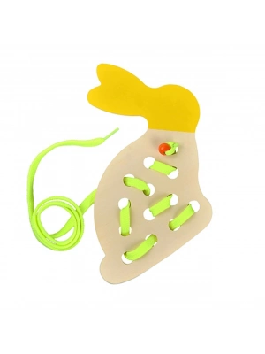 Happy Junior Montessori Eğitici Oyuncak İp Geçirme Tavşan