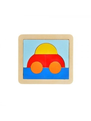 Happy Junior Montessori Eğitici Renkli Oyuncak Bul-Tak Araba