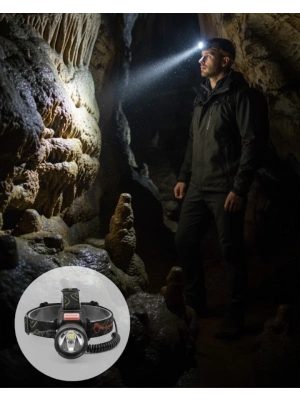 Hareket Sensörlü Şarj Edilebilir Kafa Lambası LCD Göstergeli