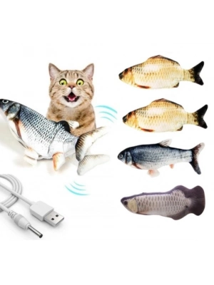 Hareketli Balık Kedi Oyuncağı Şarjlı