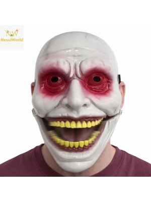 Hareketli Çene Mekanizmalı Korku Maskesi Kırmızı