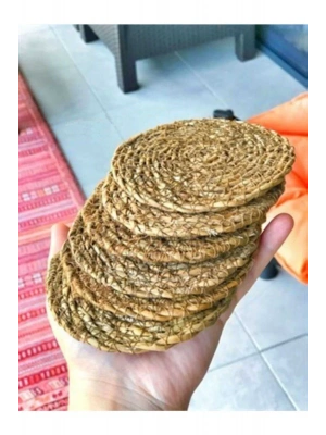 Hasır Bardak Altlığı 6 Adet