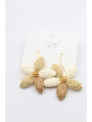 Hasır Çiçek Küpe - ÇOK RENKLİ