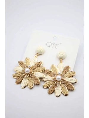 Hasır Çiçek Küpe - ÇOK RENKLİ