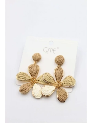 Hasır Çiçek Küpe - ÇOK RENKLİ