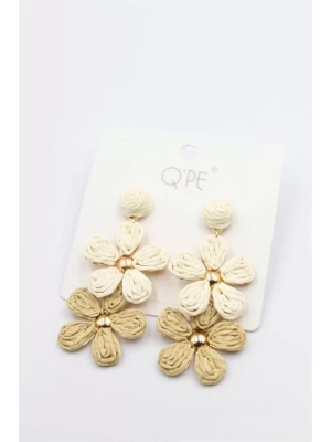 Hasır Çiçek Küpe - ÇOK RENKLİ