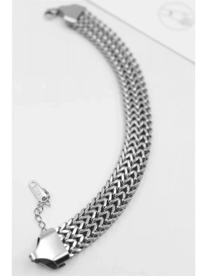 Hasır Zincir Bileklik - Gümüş