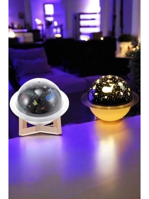 Hava Nemlendirici Masa ve Gece Lambası USB Projeksiyon Aromaterapi