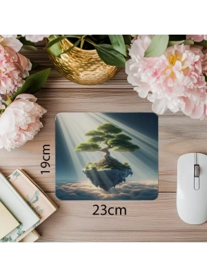 Havada Asılı Bonsai Temalı Mousepad - 19x23 cm 2 mm Dikdörtgen İthal Baskılı Mouse Pad
