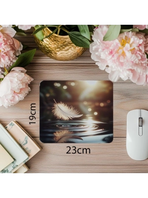 Havadaki Tüy ve Gölet Mousepad - 19x23 cm 2 mm Dikdörtgen İthal Baskılı Mouse Pad