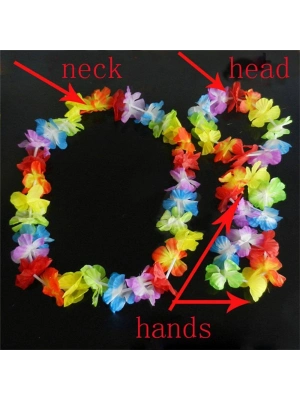 Hawaii Çiçekli Kolye Bileklik Seti