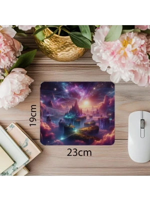 Hayal Gücünü Yansıtan Uzay Mousepad - 19x23 cm 2 mm Dikdörtgen İthal Baskılı Mouse Pad