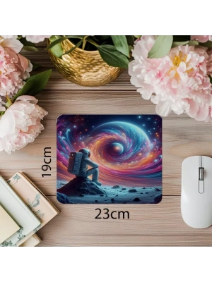 Hayalperest Uzay Manzarası Mousepad - 19x23 cm 2 mm Dikdörtgen İthal Baskılı Mouse Pad