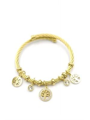 Hayat Ağacı Charm Bilezik - Altın