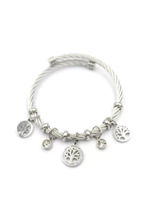 Hayat Ağacı Charm Bilezik - Gümüş