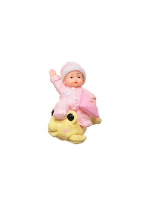 ®   Hediyelik Sevimli Pembe Bebek Biblo Polyester Süs Eşyası