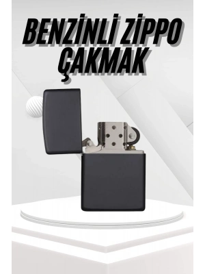 ® Hediyelik Zarif  Siyah Benzinli Çakmak
