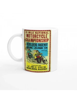 Heidelberg Pistinde Retro Motosiklet Yarışı Kupa