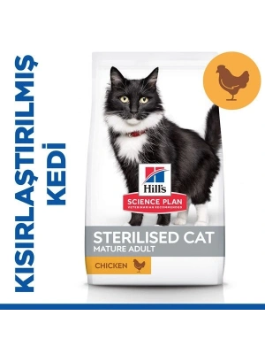 Hills Mature Sterilised Tavuklu Kısırlaştırılmış Yaşlı Kedi Maması 1.5 Kg