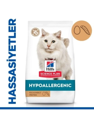 Hills Science Plan Hypoallergenic Yumurtalı ve Böcekli Tahılsız Yetişkin Kedi Maması 1.5 Kg