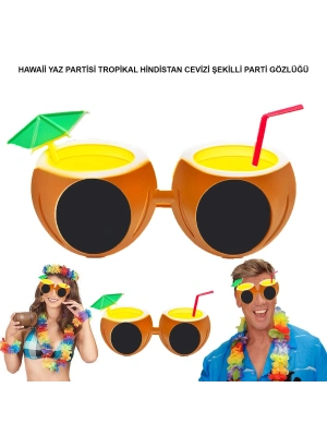 Hindistan Cevizi Tropikal Hawaii Yaza Merhaba Parti Gözlüğü