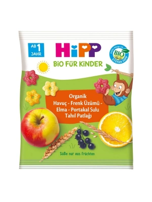 Hipp Organik Havuç Frenk Üzümü Elma Portakal Sulu Tahıl Patlağı 30 Gr