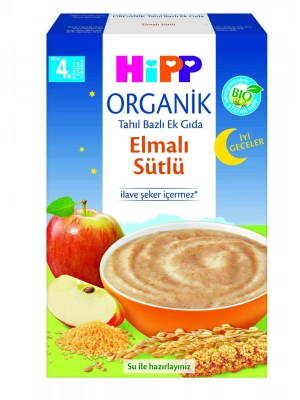 Hipp Organik İyi Geceler Elmalı Sütlü Tahıl Bazlı Ek Gıda 250 Gr