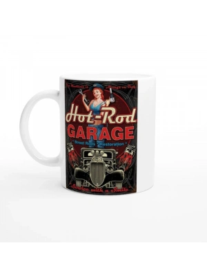 Hot-Rod Mekanik Temalı Retro Kupa Bardak