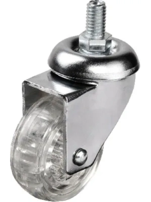 Hts 302 - 50x20 Mm Şeffaf Makaralı Vidalı Teker