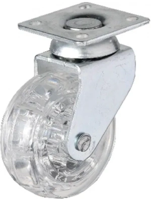 Hts 325 - 50x20 Mm Şeffaf Makaralı Tablalı Teker 4 Adet