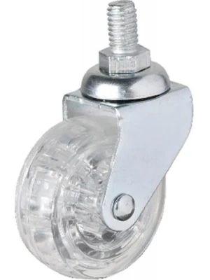 Hts 326 - 50x20 Mm Şeffaf Makaralı Vidalı Teker 4 Adet