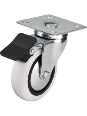 Hts 353 - 75x25 Mm Pvc Makaralı Tablalı Frenli Teker 4 Adet