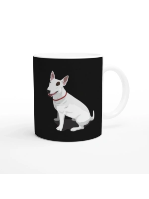 I Love Bull Terrier Temalı Baskılı Kupa Bardak-2