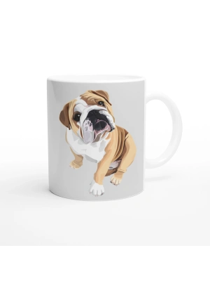 I Love Bulldog Temalı Baskılı Kupa Bardak